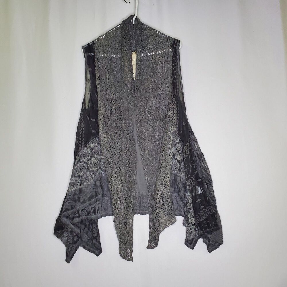 Vintage Concept Vest Overlay Cardigan Med Artsy Whimsigoth Fairy Boho Ethereal